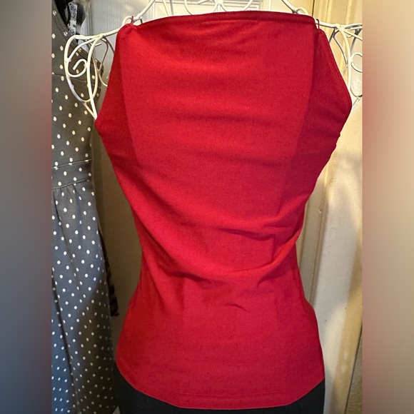 Vintage 90s Express Classic Deep Red Strappy Tank Top - Picture 5 of 7